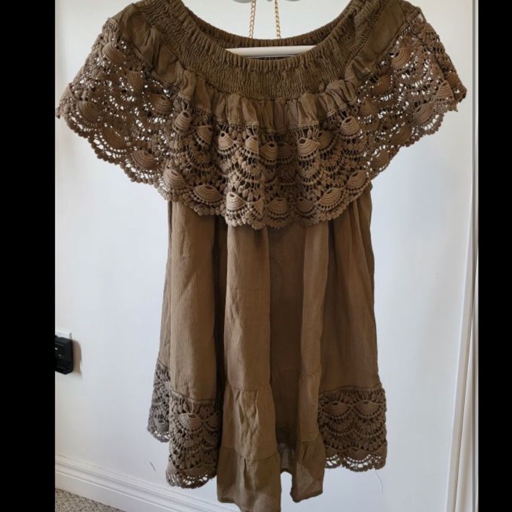 New Bohemian Crochet Knit Off The Shoulder Top​​​